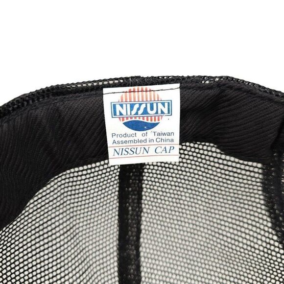 Vintage Rockstar Energy Drink Trucker Hat Mens One Size Black Y2K Snapback Rope - Picture 6 of 6